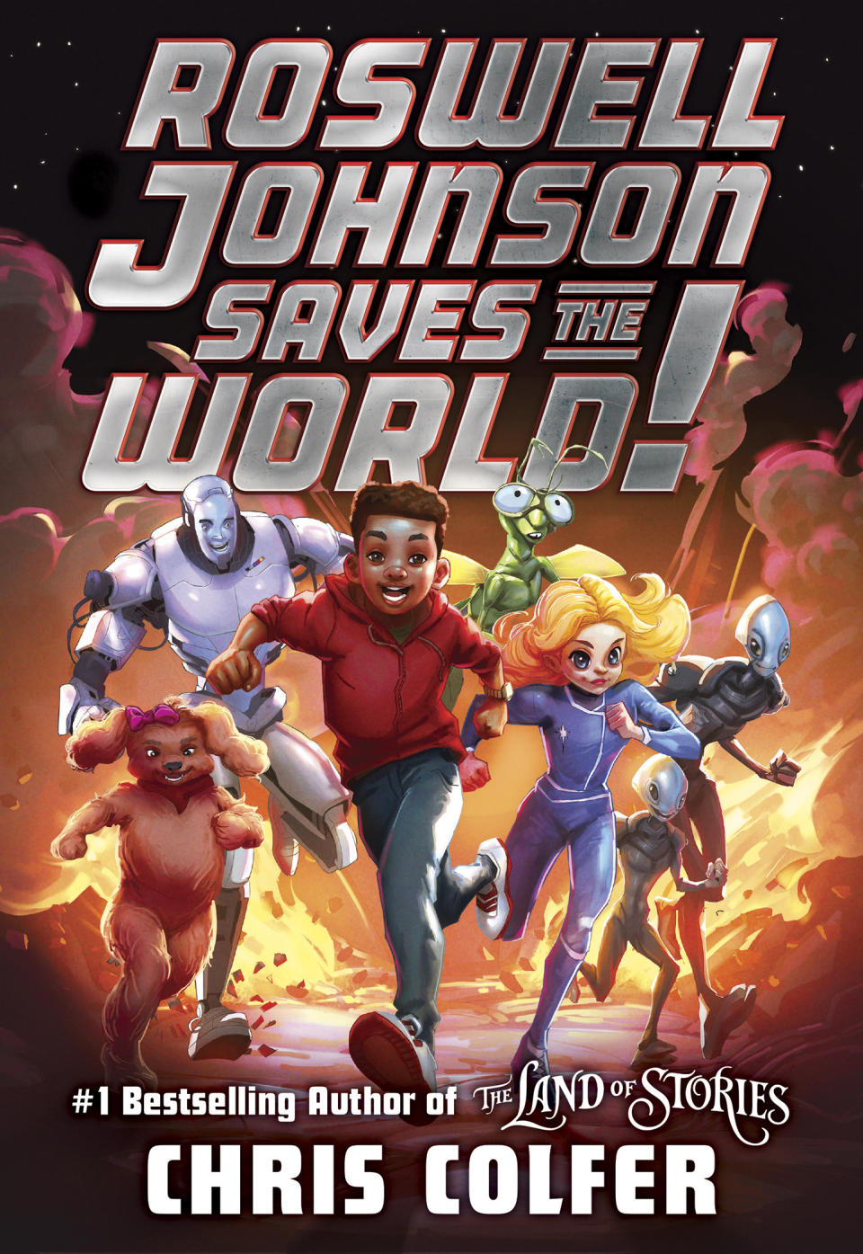 This cover image released by Little, Brown Books for Young Readers shows "Roswell Johnson Saves the World" by Chris Colfer, releasing on June 4. (Little, Brown Books for Young Readers via AP)
