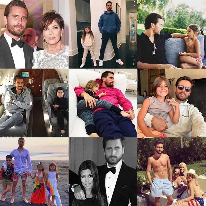 Un colalge de Scott Disick y la familia Kardashian