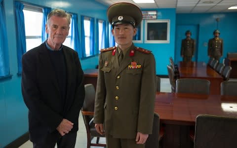 Palin and the production team flew out just after a thawing in relations within the Korean peninsula. - Credit: Channel 5