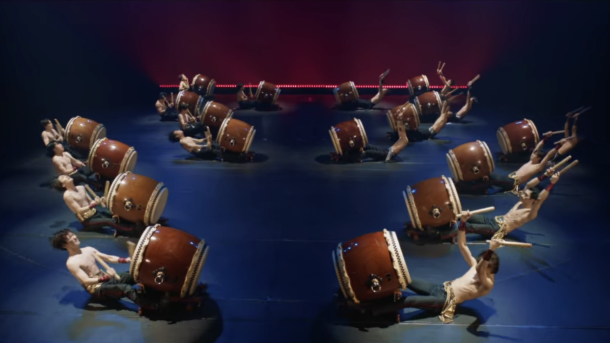 The most interesting is Fu-kkin Taiko, which literally means abs drums. (Screenshot: Netflix)