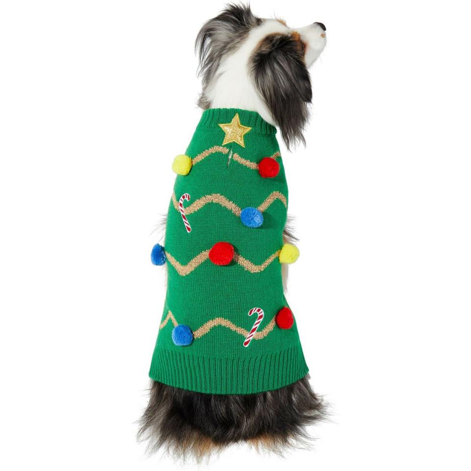 christmas tree dog sweater