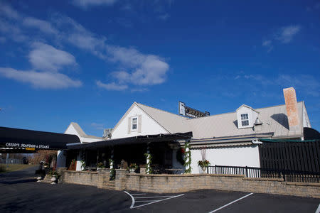 FILE PHOTO: A general view of Creed's Seafood and Steak Restaurant, in King of Prussia, Pennsylvania, U.S., December 1, 2017. Pennsylvania's 7th congressional district is drawn so narrowly at one point its width is entirely that of the restaurant. REUTERS/Mark Makela/File Photo