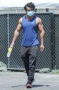 <p>Kumail Nanjiani looks ripped as he leaves the gym after a workout session on Friday in L.A.</p>