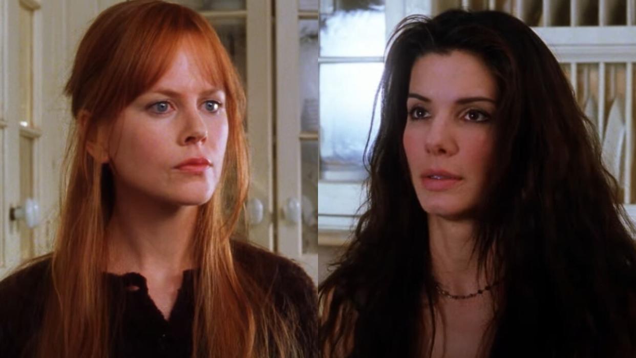  Nicole Kidman and Sandra Bullock as Gillian and Sally in Practical Magic. 