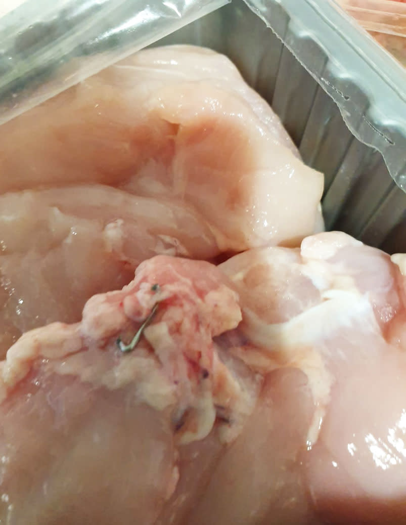 Pictured is chicken breast inside Lilydale packaging purchased at Coles. 