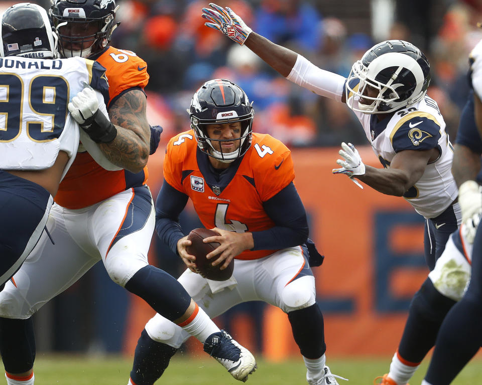 Denver quarterback Case Keenum had another mediocre day as the Broncos lost to the Rams. (AP)