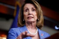 House Minority Leader Nancy Pelosi (D-CA) speaks after Senate Republicans unveiled their version of legislation that would replace Obamacare on Capitol Hill in Washington, U.S., June 22, 2017. REUTERS/Joshua Roberts