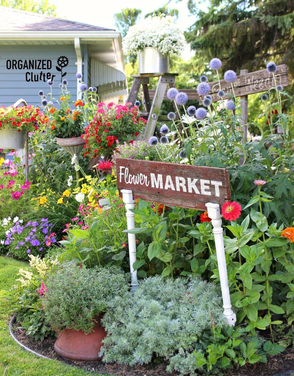 4) DIY Flower Market Sign