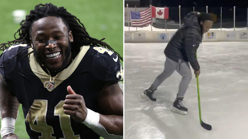 Alvin Kamara is living his best life in Montana. 