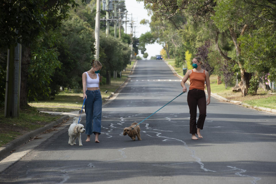 Australians around the country are back under strict virus rules. Source: Getty