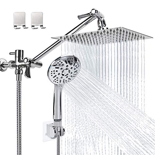 Rain Shower Head with Handheld, Lanhado 8&#39;&#39; High Pressure Rainfall Shower Head with 11&#39;&#39; Extens&#x002026;