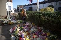 Floral tributes to British MP David Amess