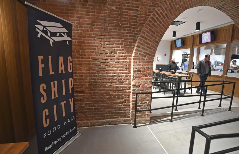 The Flagship City Food Hall in downtown Erie is shown during a VIP event held on Nov. 18. The Erie Downown Development Corp., owners of the food hall, are announcing Jo's Brooklyn Bagel Too will be the newest tenant in the space.