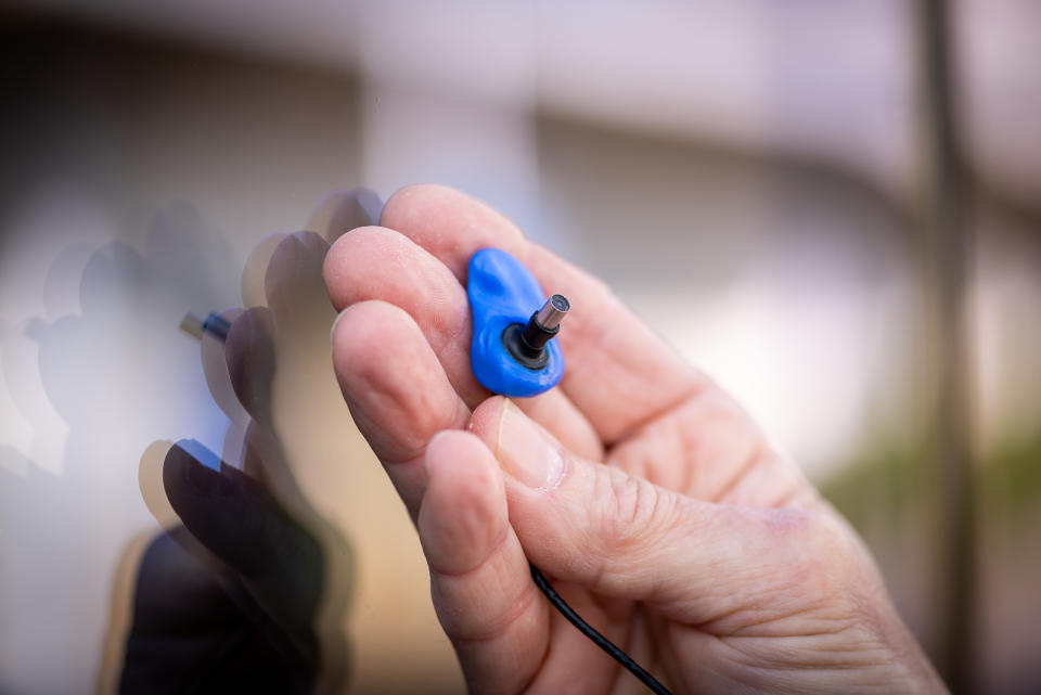 The device could also be used in headset devices to help people answer the phone while on the move (University of Bath/PA)