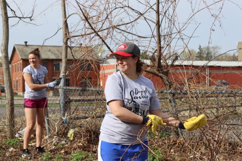 Hillsdale College students participate in a previous Day of Service.