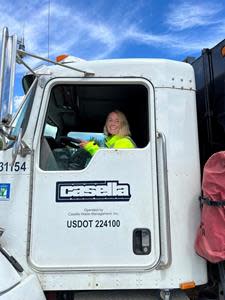 Shelley Sayward graduated from Casella's innovative CDL School in December 2021 and is one of the more than 90 graduates from the school since its founding in November 2020.