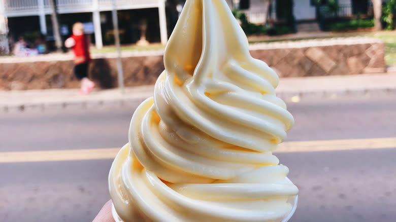 Dole whip cone in hand