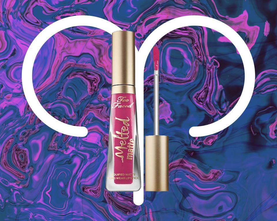 <h1 class="title">Aries: Too Faced Melted Matte Liquid Lipstick</h1><cite class="credit">Courtesy of brand / Allure: Rosemary Donahue</cite>