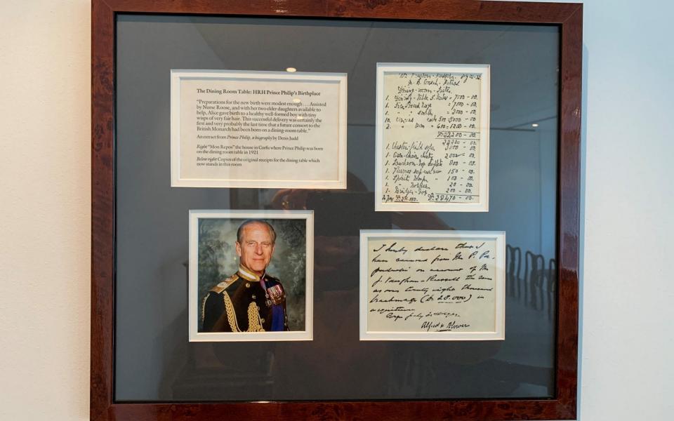 The original invoice of the sale of the Greek royal family's furniture is framed on the boardroom wall - Howe Robinson