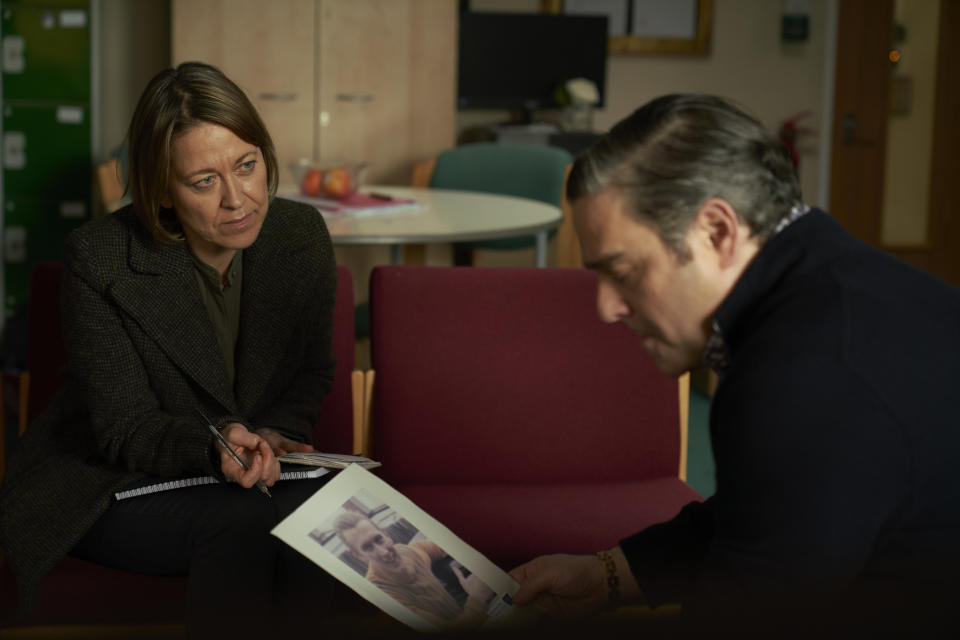 Nicola Walker as DCI Cassie Stuart and Andy Nyman as Dean Barton. (ITV)