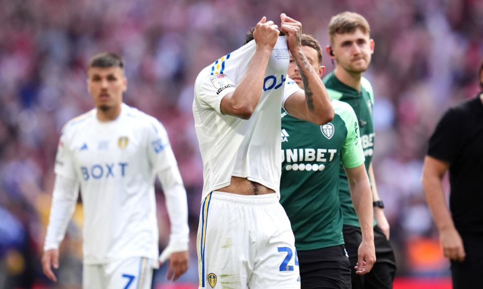 <span>Any pride in defeat will be swallowed by desolation as Leeds fell short again in the playoffs.</span><span>Photograph: Adam Davy/PA</span>