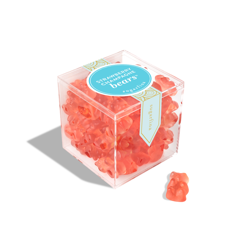 Strawberry Champagne Bears Candy Cube