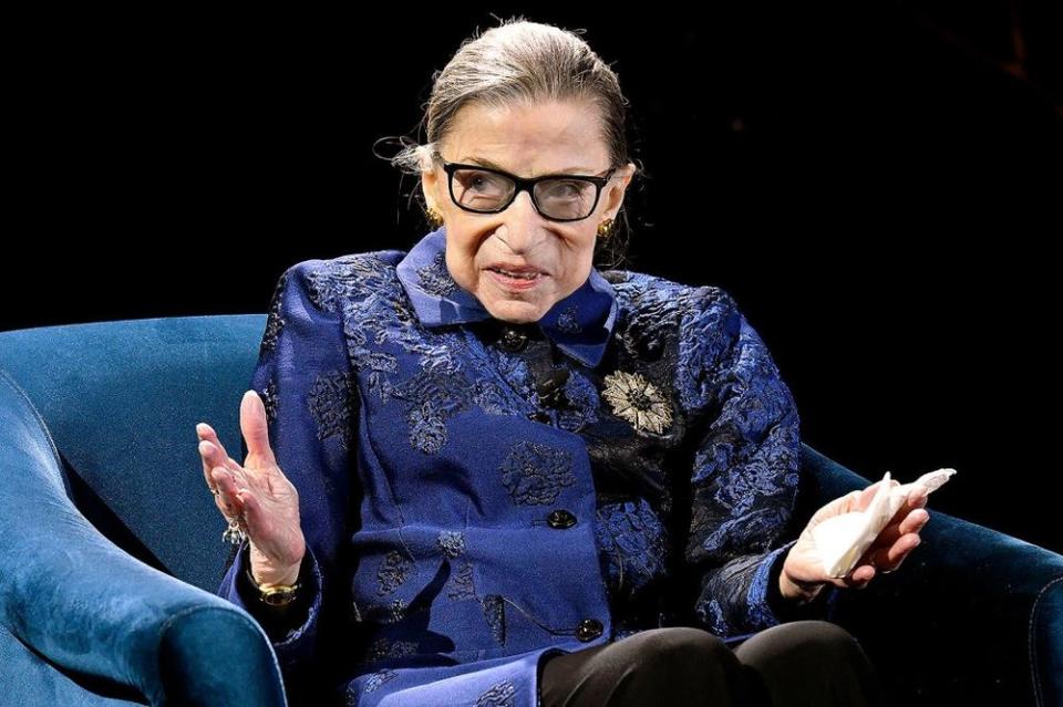 Justice Ruth Bader Ginsburg speaks onstage at the 2019 Berggruen Prize Gala in New York City. | Eugene Gologursky/Getty