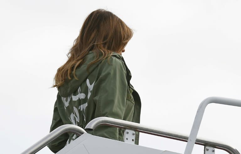 When Trump visited children separated from their parents in Texas in June 2018, the back of her jacket bore these words scrawled in white: "I really don't care. Do U?"