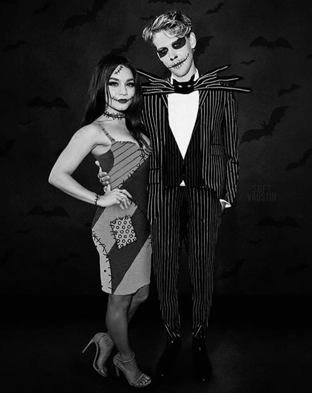 Vanessa Hugdens and Austin Butler - Jack & Sally From Nightmare Before Christmas