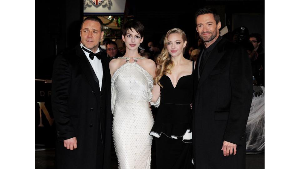  Russell Crowe, Anne Hathaway, Amanda Seyfried and Hugh Jackman in Les Miserables