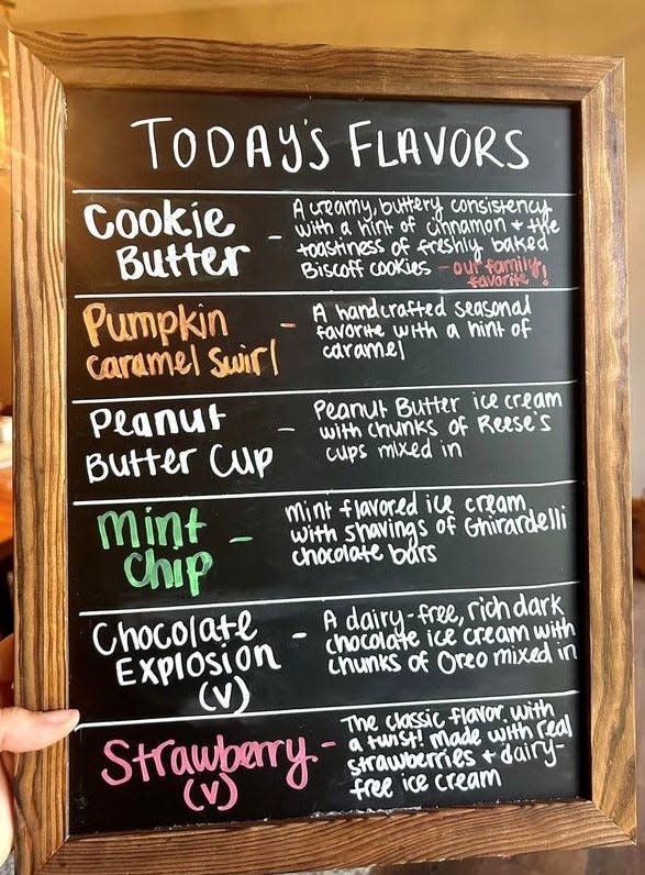 Ice cream is made on site, and flavors change often, at Virgil's Coffee House & Creamery.
