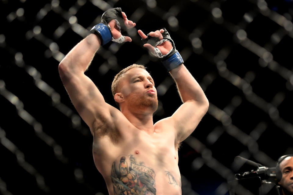 Justin Gaethje (18-2 overall, 1-2 UFC) has earned Fight of the Night honors in each of his three UFC bouts. (Getty Images)