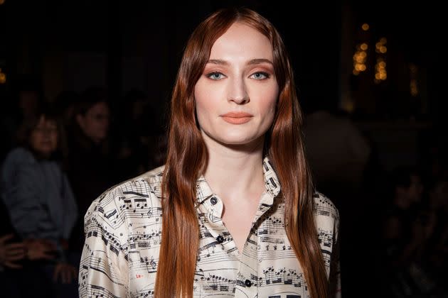 Sophie Turner, shown here at a Louis Vuitton preview in 2023, told British Vogue she couldn't imagine being a parent of one of the slain children in Uvalde, Texas.