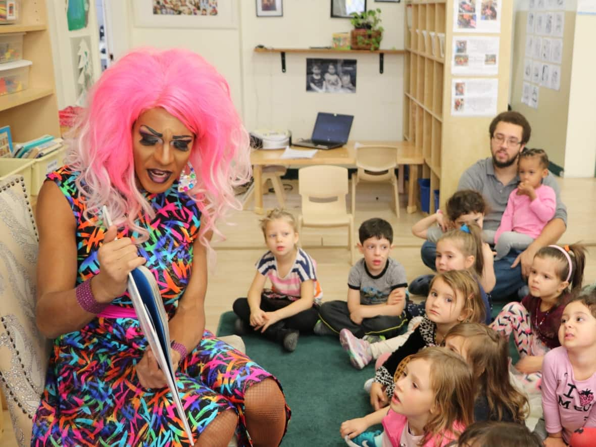 Barbada, left, was scheduled to read to kids in the Saint-Laurent library this November, but the event was suddenly nixed by the borough council. (Shari Okeke/CBC - image credit)