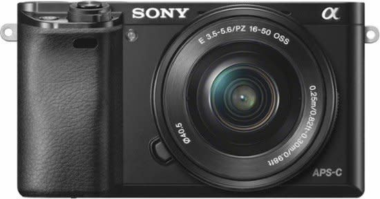 Sony Alpha a6000 mirrorless camera,&nbsp;<a href="https://www.bestbuy.com/site/sony-alpha-a6000-mirrorless-camera-with-16-50mm-retractable-lens-black/4660008.p?skuId=4660008" target="_blank">$499.99 at Best Buy</a> (Photo: Best Buy)