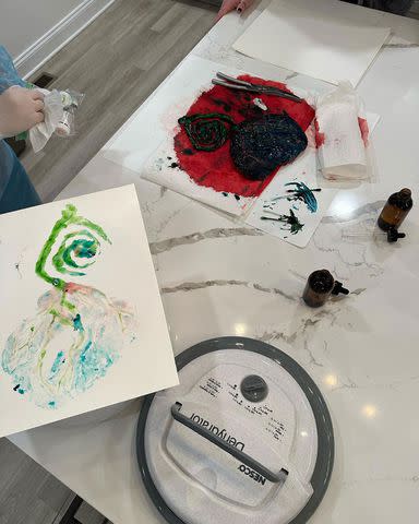 <p>Kailyn Lowry/instagram</p> placenta art