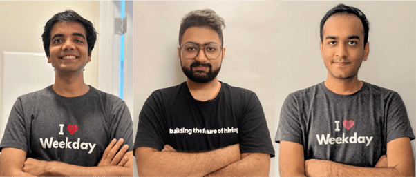 Weekday founders Amit Singh, Anubhav Malik and Chetan Dalal