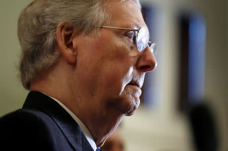 Senate Majority Leader Mitch McConnell (R-KY) attends a news conference on Capitol Hill in Washington, U.S., February 6, 2018. REUTERS/Joshua Roberts