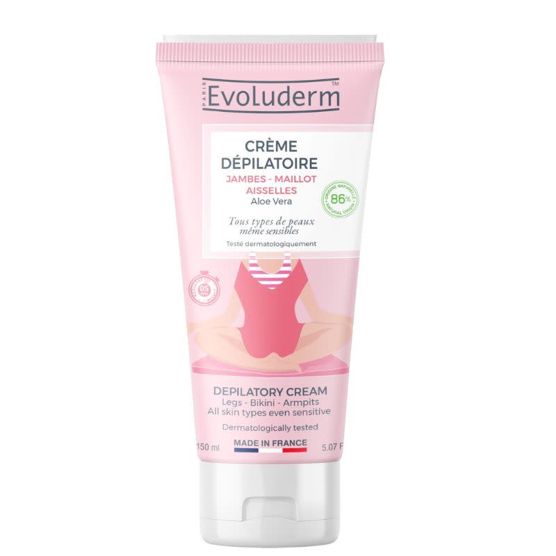 Crème Dépilatoire Jambes Maillot Aisselles, Evoluderm, 5 € les 150 ml