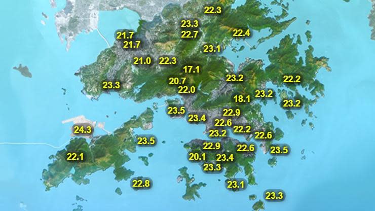 本港地區今日天氣預測部分時間有陽光。最高氣溫約26度。吹和緩偏東風。(香港天文台)