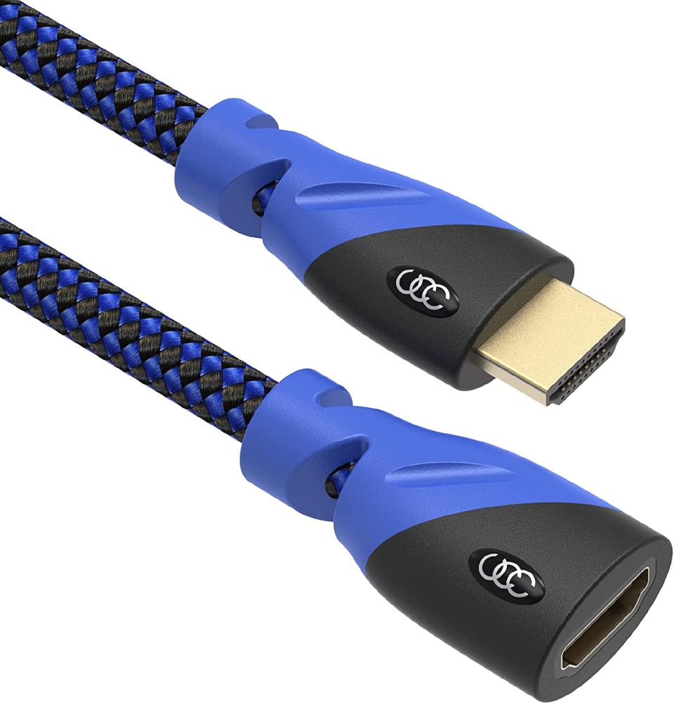 HDMI Extender - Male to Female, Extension Cable (15 Feet) High-Speed HDMI Cable (2.0b) 4k Resolution - Supports 3D, Full HD, 2160p, Audio Return Channel (Latest Version) - 15ft