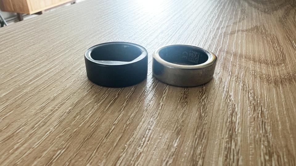 Circular and Oura smart rings side by side