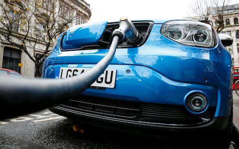 Go Ultra Low Kia Soul EV on charge on a London street - Credit: Miles Willis/Getty Images Europe