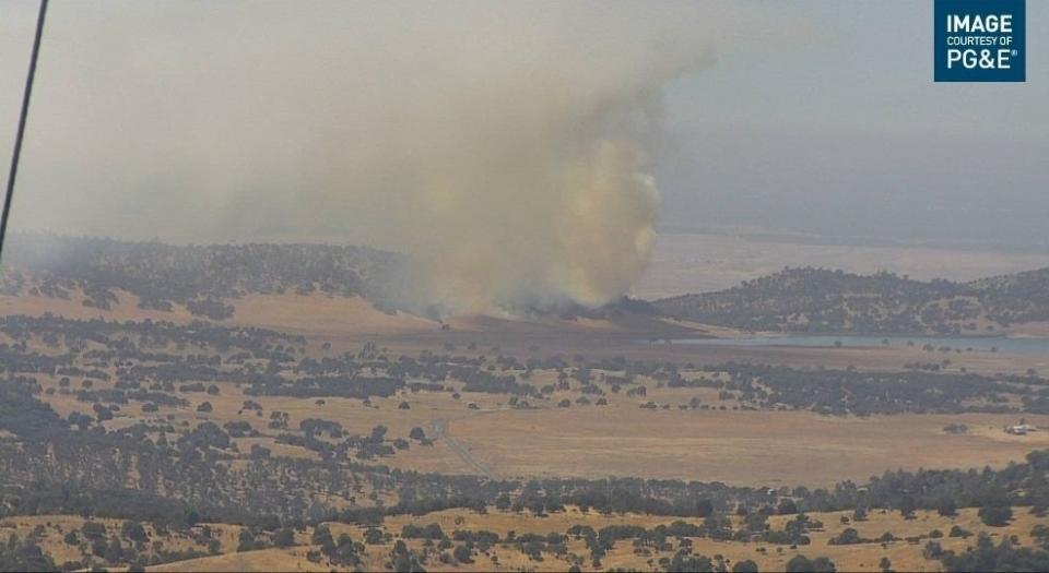 Firefighters have stopped the forward progress of the Tower Fire and have established 25% containment near Valley Springs, authorities said.