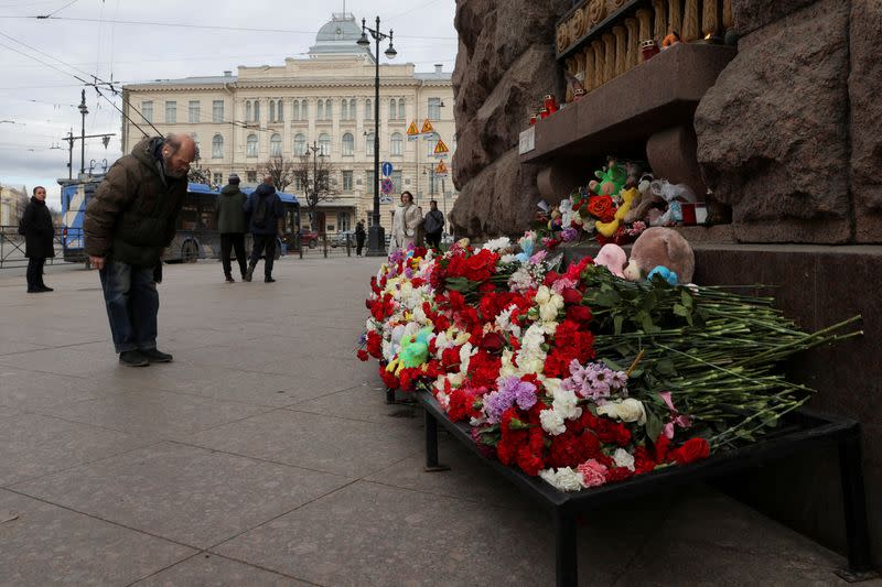 FILE PHOTO: Reactions after Moscow concert hall shooting, in Saint Petersburg