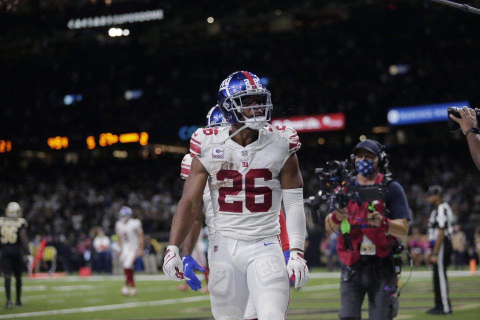 New York Giants running back Saquon Barkley (26) 