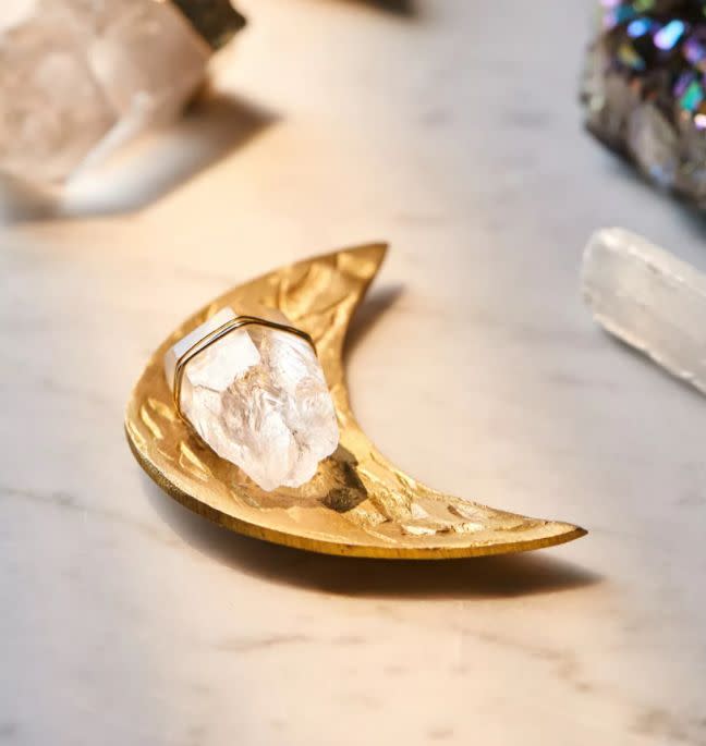 Find this <a href="https://fave.co/2W0rQzH" target="_blank" rel="noopener noreferrer">Ariana Ost Crystal Moon Dish for $60</a> at Urban Outfitters.