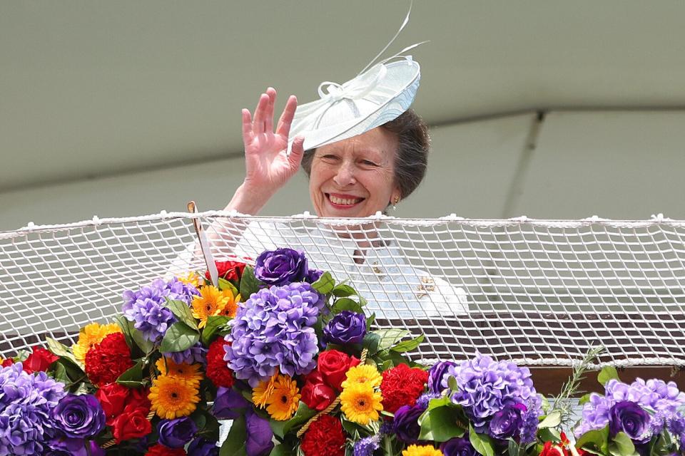 Princess Anne, the Princess Royal, is pictured during Cazoo Derby meeting at Epsom Racecourse