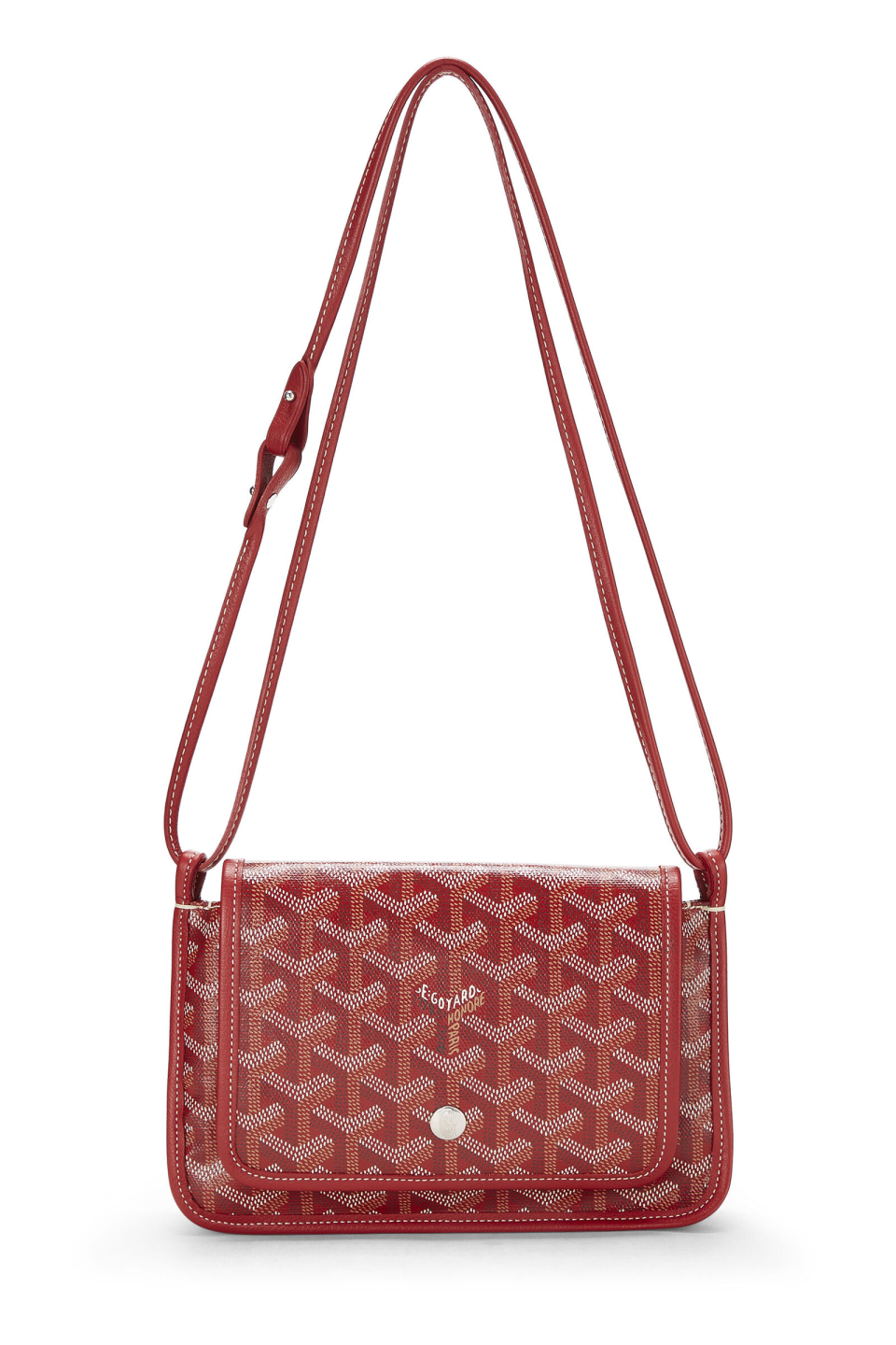 Goyard Red Goyardine Canvas Plumet Wallet Clutch