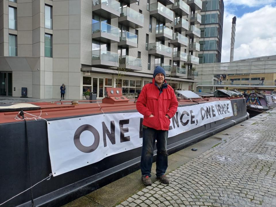 Marcus Trower, London branch secretary of the National Bargee Travellers Association.